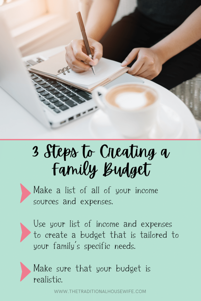 3 Steps to creating a family budget.